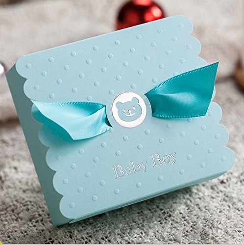 VStoy 20X Hochzeit Bevorzugungen Süßigkeiten Boxen Geschenkbox (blau)