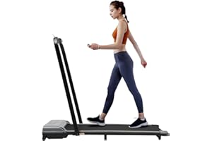 CzyuRachel Cinta de Correr Eléctrica Plegable, Almohadilla de Caminar Portátil, 3 Ps, Bajo Mesa 10 km/h, Con Control Remoto e Indicador Led