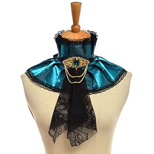 GRACEART Steampunk Isabelino Blanco Jabot Collar Cuello