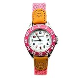BOBIJOO Jewelry - Uhr Pädagogische Kind Mädchen Rosa-Junge Blau Quarz Spielerisch Stoff nach Wahl - Verstellbar, (Farbe) Rosa