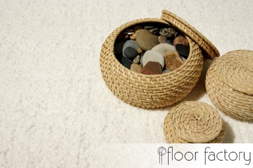 Weicher Hochflor Shaggy Teppich Privilege weiß 10×10 cm Muster – flauschiger Mikrofaser Langflorteppich - 4