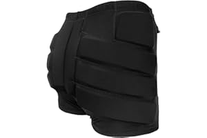 PONGNAS Crash Shorts for Adults, Ice and Roller Speed Skating Figure Skating Hip Shorts, One-Piece Design, Thin and Breathable, High-Elastic Material with Sponge, Large Area (L)