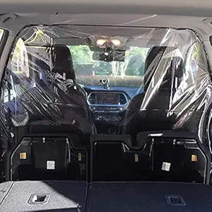Circle One Car Isolation Partition Curtain, Protective Transparent PVC Film, Personal Safety Full Rear Side Divider Film (55