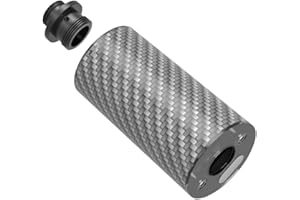 T238-Nano Airsoft Tracer, Kohlefaser Mini Tracer mit 14 mm CCW Gewindeschnittstelle, 14 mm CCW auf 11 mm CW Adapter, Typ-C Ladeanschluss