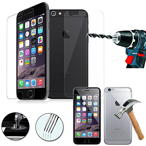 VCOMP® Deux films de protection en verre trempé avant et arrière pour Apple iPhone 6/ 6s VCOMP® Deux films de protection en verre trempé avant et arrière pour Apple iPhone 6/ 6s