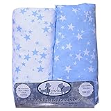 Kinderbett Blatt, (140 x 71 cm), Super weicher gewebter Baumwolle, 2 Pack, Frenchie Mini Couture