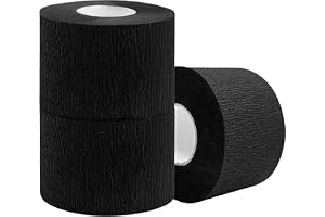 Zatixbu Halsband frisör, 3 rullar (300 ark), engångsfrisörtillbehör svart, extra tjock och vattentät frisör, halspapper för män, kvinnor, frisörbehov för frisyr, färger, permanent