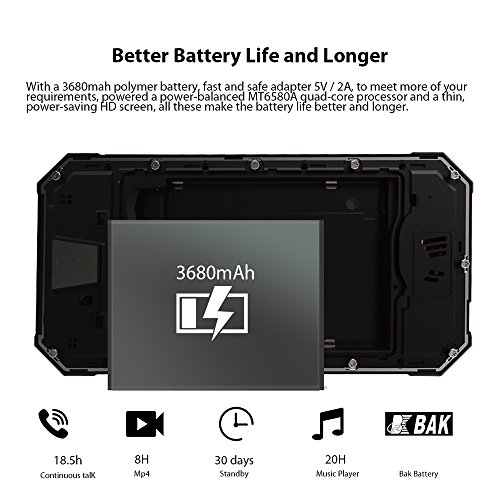 Outdoor Smartphone, Blackview BV4000pro Android 7.0, Dual-SIM Outdoor Handy Ohne Vertrag, 4,7 