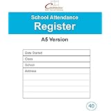 A4 School Class Attendance Register Book - Red Cover Electronics - Cheapest Prices
