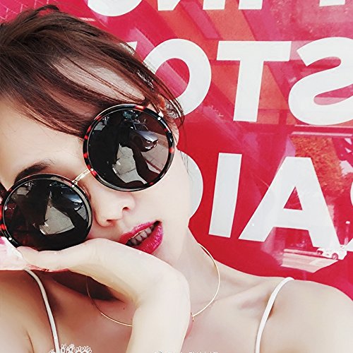 Preisvergleich Produktbild BCX Sonnegläser-Flutpersönlichkeitssonn... der großen Sonnenbrille des Rahmengesichtes runde,schwarz,Sonnenbrille