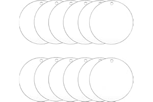 XPAPOV 12 dischi acrilici trasparenti, 15 cm, rotondi, lastre acriliche trasparenti, adatte per la produzione di ciondoli decorativi e presentazione di prodotti