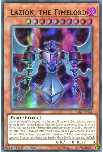 YuGiOh BLLR-EN031 1st Ed Lazion, the Timelord Ultra Rare Card - ( Battle of Legend Lights Revenge Single Card )