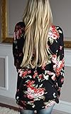 ECOWISH Damen Blumenmuster Strickjacke Cardigan Langarmshirt Lose Oberteil Mantel Jacke - 2