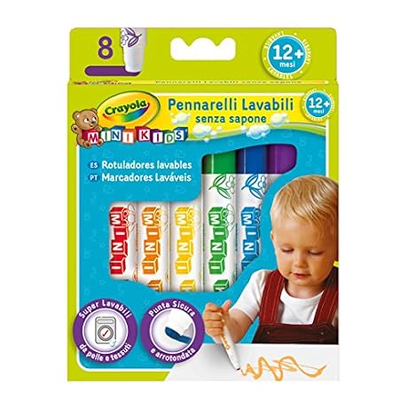 Crayola Mini Kids Loisirs Cratifs 8 feutres lavables ds 1 an