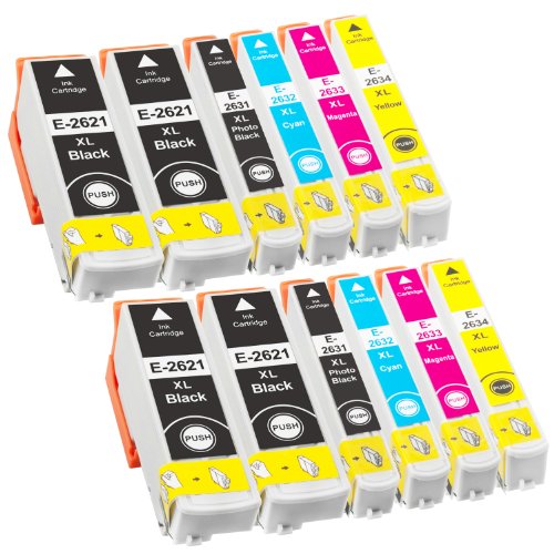 PlatinumSerie® 12x Druckerpatrone XXL kompatibel für Epson TE2621 TE2631-TE2634 Expression Premium XP-620 XP-620 Series XP-625 XP-700 XP-710 XP-720 XP-800 XP-810 XP-820 - 2