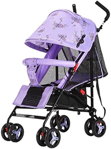 Stroller Cart Ultra Light Portable Folding Ride Reclining Baby Carriage BB Umbrella Baby Pram Travel Systems,Purple