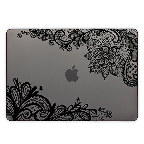 Batianda 2016 MacBook Pro 13 Hülle,Floral Muster Harte Hülle Schutzhülle Für MacBook Pro 13 mit Touch Bar/Touch ID(Modelle: A1706/A1708),Grau - 2