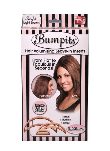 Bumpits 21431 Hair Volumizing Leave-In Inserts, Light Brown