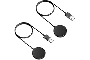 BAMKEY 2-Pack Watch Charger for Samsung Galaxy Watch 7/Ultra Watch 6/6 Classic/Watch 5/5 Pro/Watch 4/Watch 3, Wireless Smart Watch Charger Cable Magnetic Charging Dock Compatible with Samsung Watch Charger