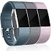 Produktbild HUMENN Armband Kompatibel mit Fitbit Charge 2, Weißehes Silikon Sports Ersetzerband Fitness Verstellbares Uhrenarmband für Fitbit Charge2 Small Schieferblau, Grau, Lavendel