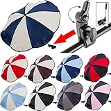 SONNENSCHIRM / SCHIRM GESTREIFT (UV-SCHUTZ 50+) für Kinderwagen / Buggy