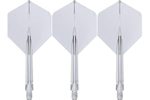 Unicorn Forge Integrated Dart Flights & Shafts | 1 Piece Construction for Perfect 90˚ Angle | Lightweight Tough Polymer | Standard Plus Shape & 2BA Thread | Medium Length Stem 26 mm |