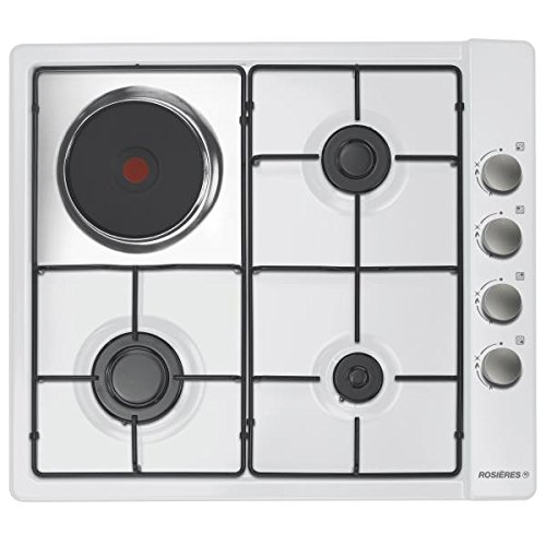 Rosieres RTL631EMRB Dessus de table Blanc four et cuisinière - fours et cuisinières (Dessus de table, Combiné, Blanc, Rotatif, En haut à droite, Fonte)