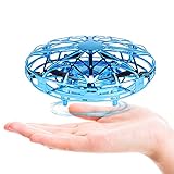 Fansteck Mini Drône UFO drône USB rechargebale, Avion Interactive Infrarouge Induction Hélicoptère Capteurs à 360° rotaion contrôlée à la Main avec Lumière LED Jouet pour Les Enfants et Adultes