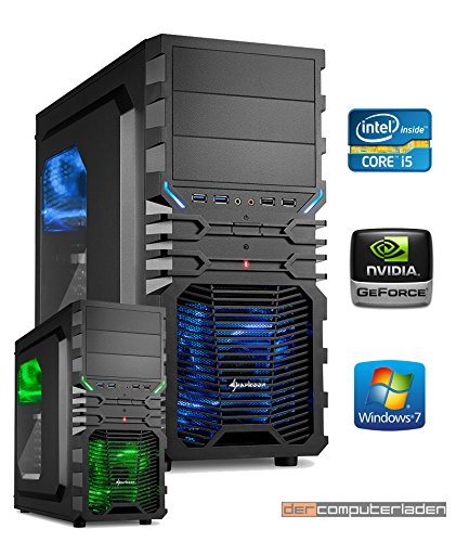 dercomputerladen Gamer PC System Intel, i5-6500 4x3,2 GHz, 8GB DDR4 RAM, 2000GB HDD, nVidia GTX1050 Ti -4GB, inkl. Windows 7 (inkl. Installation) Gaming Computer Büro Multimedia