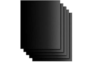 byou Tappetini da BBQ Griglia,BBQ Mat Resistente al Calore Antiaderente Riutilizzabile per Griglia a Carbone Forno Elettrico Forno Forno a Microonde Ottimo Tappeto Strumento Cucina 5pcaks Nero