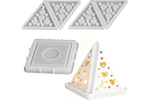 Junhui Silikonformen Gießformen Häuser, Silikonform Weihnachten, 3D Herz Kerzenhalter Silikonform, DIY Haus Gießform Haus Gips Zum Gießen Giessformen