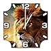 Produktbild Löwe, Design Wanduhr aus Alu Dibond zum Aufhängen, 30 cm Durchmesser, schmale Zeiger, schöne und moderne Wand Dekoration, mit qualitativem Quartz Uhrwerk