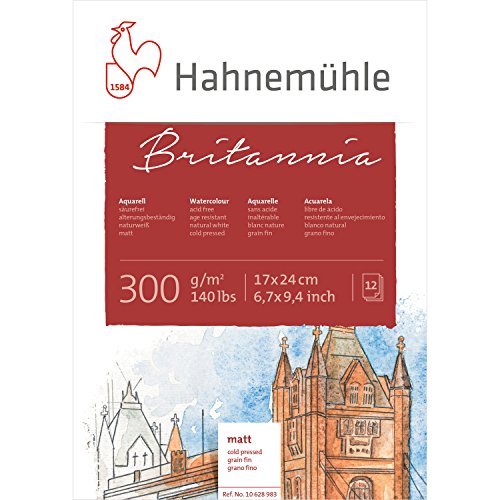 Hahnemühle 10628983 Acuarela, Calligra phie de, certificados de postal y bloques Bloc para acuarelas 300 g 12 hojas