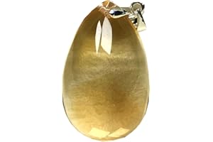 DUOVEKT Colgante de citrino, piedra de cristal de citrino amarillo natural para mujer y hombre, 24 x 13 x 5 mm, cuentas de gota de agua, joyería de piedras preciosas, 24x13x5mm, Cristal, Piedra