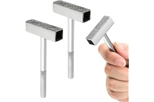 OLRWSLG 3 Pcs Grinding Wheel Dresser 45 * 13mm Diamond Grinding Dresser T-Shaped Bench Grinding Wheel Stone Dresser Tool with Non-Slip Grip Handle for Grinding Deburring Wheels, Silver