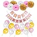 Produktbild Geburtstag Dekoration Set Happy Birthday, Mädchen Geburtstagsparty Girlande Luftballons Pom Poms Papierblume Rosa für Mädchen