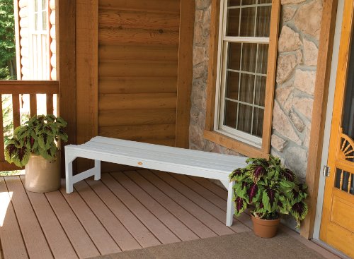 Highwood Lehigh - Banco sin respaldo de madera sintética eco-friendly