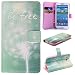 Produktbild Nancen Samsung Galaxy S3 I9300 I9305 / S3 Neo I939i (4,8 Zoll) Handyhülle, Bunt Nette Romantische Muster Flip Etui Case Cover Lederhülle PU leder Folio Bookstyle Schutzhülle mit Standfunktion, Brieftasche und Karte Tasche [Freiheit Dandelion]