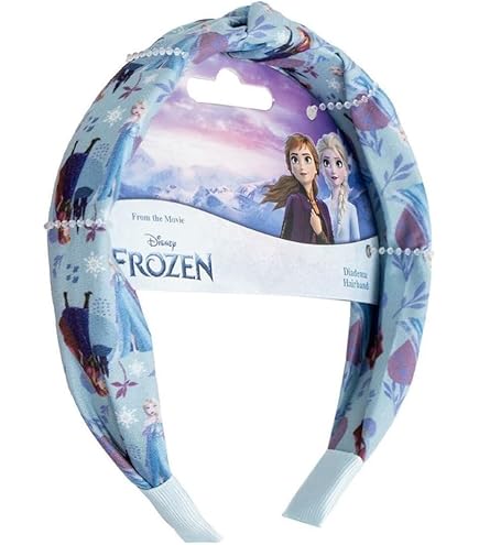 Fasce Per Capelli Frozen - Confezione Da 2, Blu E Viola Con Fiocco Elsa