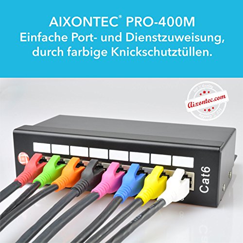 AIXONTEC® 12,0Meter CAT6 High-Speed LAN-Netzwerk-Gigabit-Ethernet-Kabel geschirmt halogenfrei roter Premium RJ45-Stecker 10/100/1000Mbit/s Draka-Gigabit-Patch-FTP-Kabel Hergestellt in Deutschland - 4