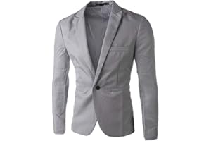 AnyuA Hombres Casual Un Botón Trajes Formales Abrigos Blazers de Negocios