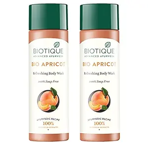 Biotique Bio Apricot Refreshing Body Wash, 190ml (Pack of 2)