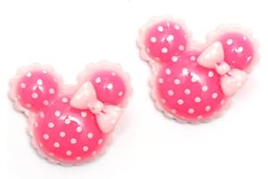IDIN JEWELLERY Idin Clip-on Earrings - Pink polka dot minnie mouse shape clip-on earrings (approx. 19 x 17 mm)