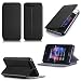 Produktbild Huawei Honor 9 4G/LTE Dual Sim 5,15 Zoll Tasche Leder Hülle schwarz Book Cover mit Stand - Zubehör Etui Huawei Honor 9 Flip Case Schutzhülle (PU Leder, Handytasche schwarz black) - XEPTIO accessories