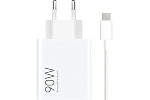 AUTO LABEL. FIRST CLASS DRIVER ACCESSORIES Xiaomi Hyper Charging Combo 67W - Enchufe Cargador Doble Tipo A y USB C | Cabezal Cargador para Todos los Móviles | Cargador Universal Compacto de Carga Ultrarapida de 90W | Color Blanco