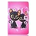 Produktbild Samsung Galaxy Tab A 10.1 Hülle , Billionn® Gemalt Karikatur netter Art-erstklassiges PU-Leder-Schlag-Abdeckungs-Shell-Mappen-dünner Standplatz-Schutz Hülle mit Ständer Funktion Magnet für Ledercase Handytasche Scratch Telefon-Kasten für Samsung Galaxy Tab A 10.1 Zoll SM-T580 / SM-T585 (zwei Katzen)