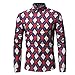 Produktbild Herren Hemden,Sannysis Männer Freizeit Hemd Man Retro Floral Bedruckte Bluse lässig Langarm Slim Shirts Tops (2XL, Rot)