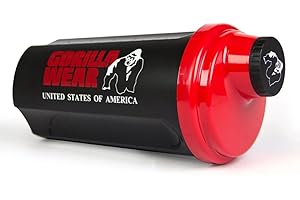 Gorilla Wear Shaker 700 ml – Noir/rouge – Accessoire de bodybuilding et de fitness pour homme et femme