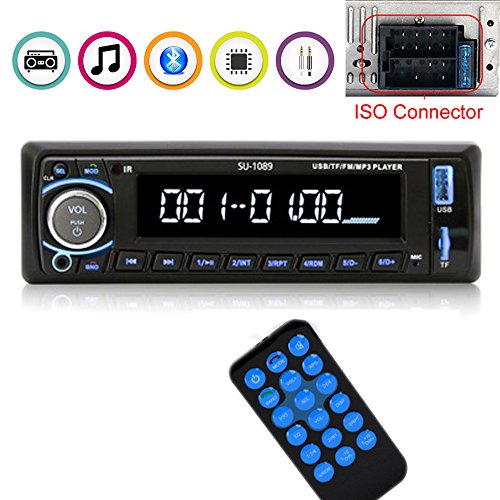 PolarLander del coche de Bluetooth Radio FM est&eacute;reo MP3 de audio USB SD AUX Electr&oacute;nica para los autom&oacute;viles Autoradio 1 DIN