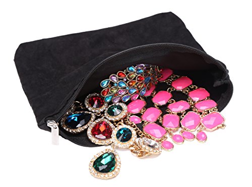WODISON Carry-on Travel Schmuck Fall Organizer mit abnehmbarer Tasche schwarz (schwarz) - 3